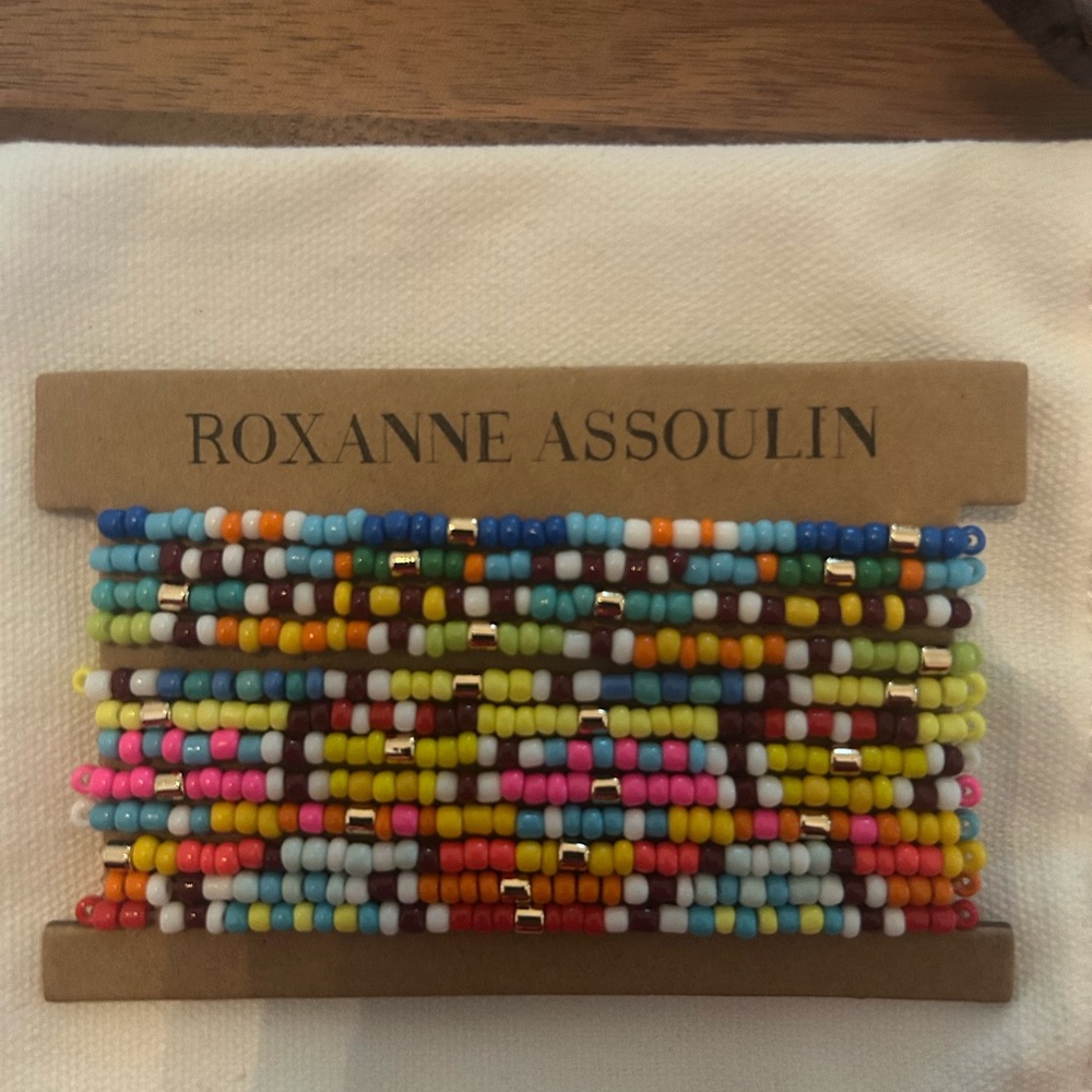 Roxanne Assoulin Multicolor Beaded Bracelets, set of 12